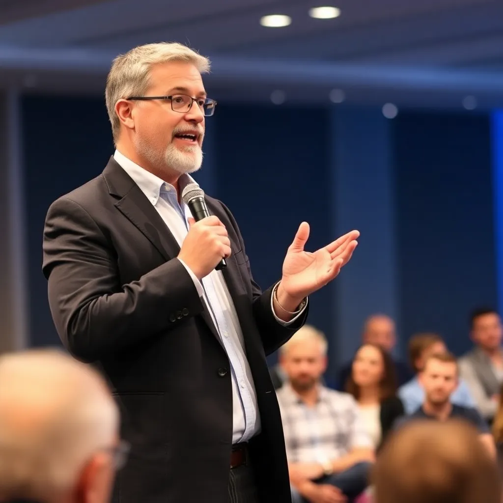 Dr. Michael Weber während eines Vortrags über Erfolgs-Mindset